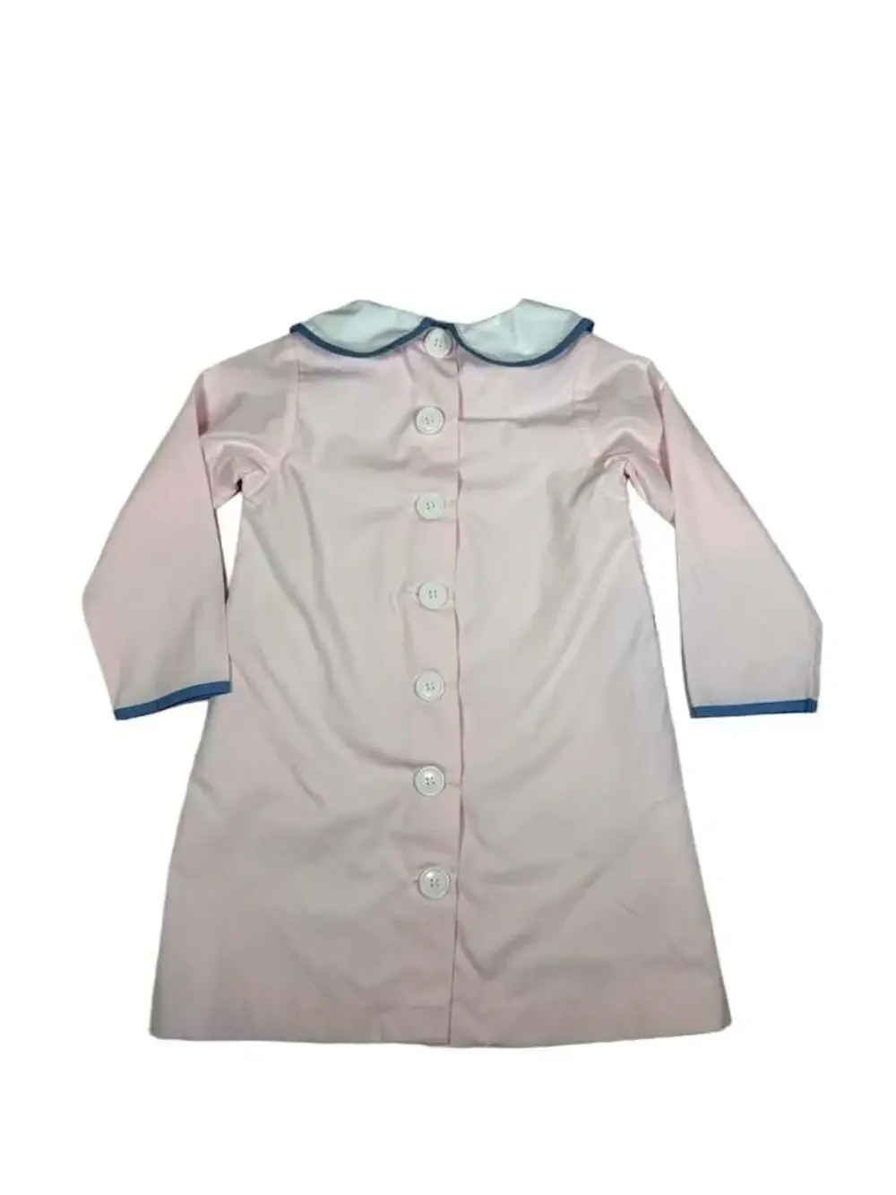 The Beaufort Bonnet Company Pink and Blue Long Sleeve Lindy's Lunch Dress